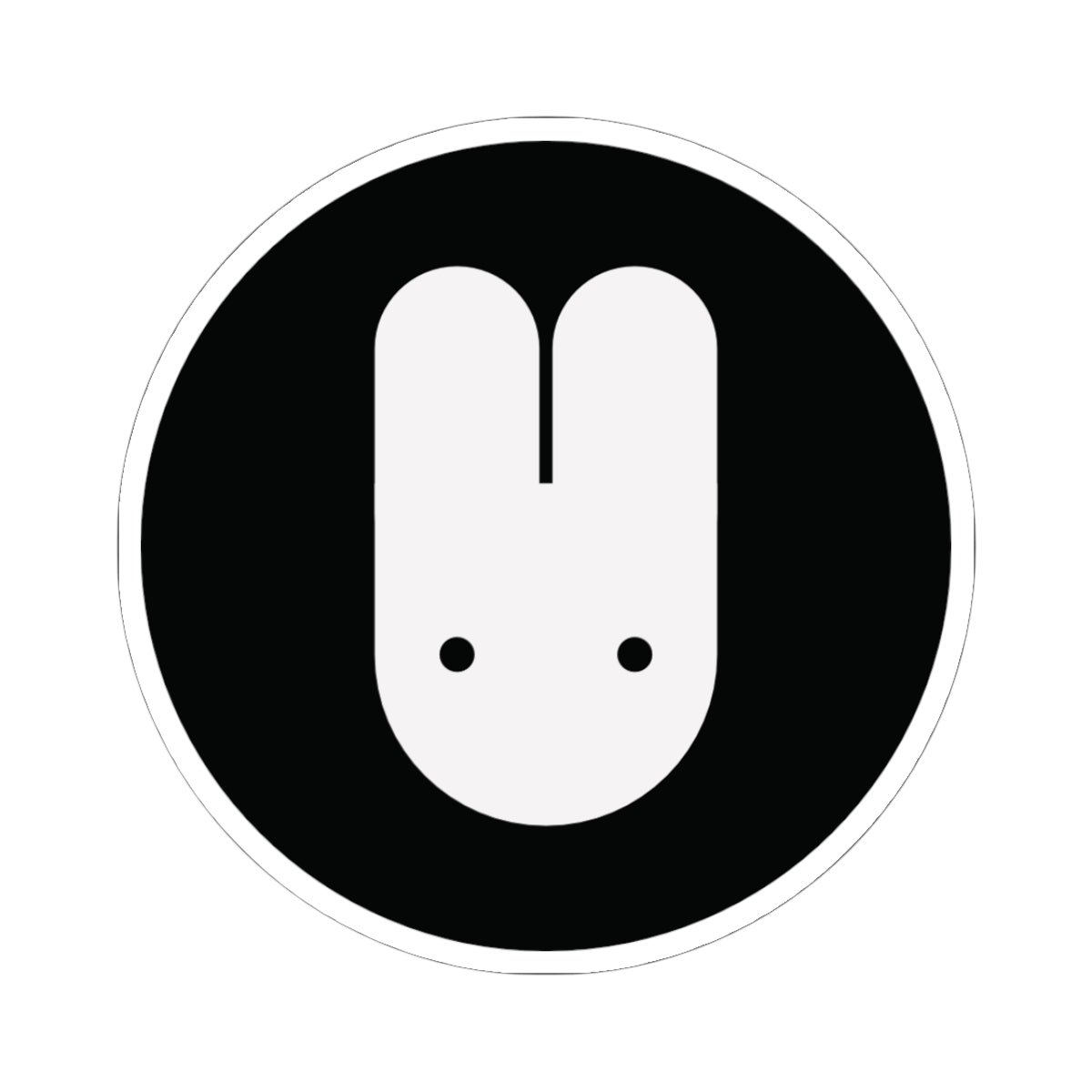 White Kaninhoved Sticker