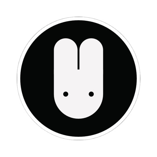 White Kaninhoved Sticker