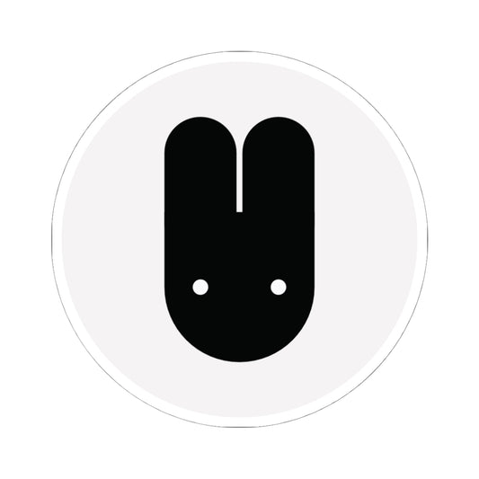 Minimal Black Bunny Sticker