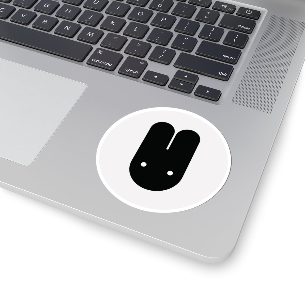 Minimal Black Bunny Sticker